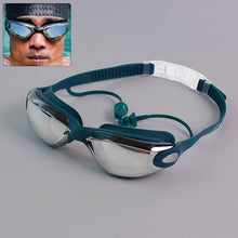 Konex Professional Anti-Fog UV Protection Swimming Goggles Mirrored Lenses and Earplugs