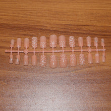 Elegant Nude Glossy Artificial Nail Tips fake nails (24 Pc Set)