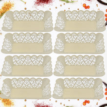 Rectangle Plastic Dinner Plate  Serving Trays Home School Office 8 Pcs Set