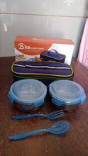 Bite Lunch Box, with Insulated Fabric Lunch Bag & Plastic Spoon, Fork - jamol.co.in